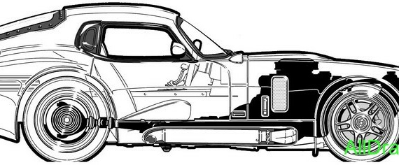 AC Cobra Daytona (1963) (AS Cobra Daytona (1963)) - drawings (drawings) of the car
